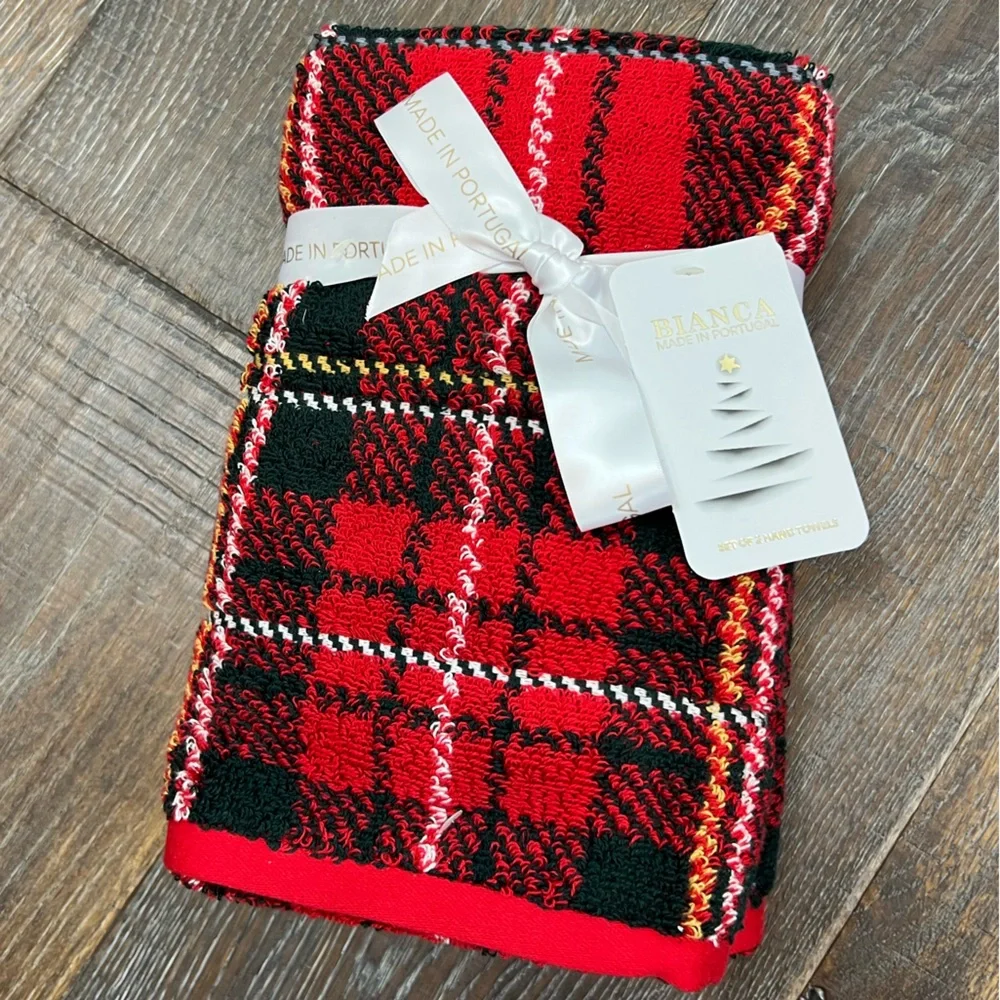 Bianca - ‘Winter Plaid bundle’ bath towel set. NWT Firm!